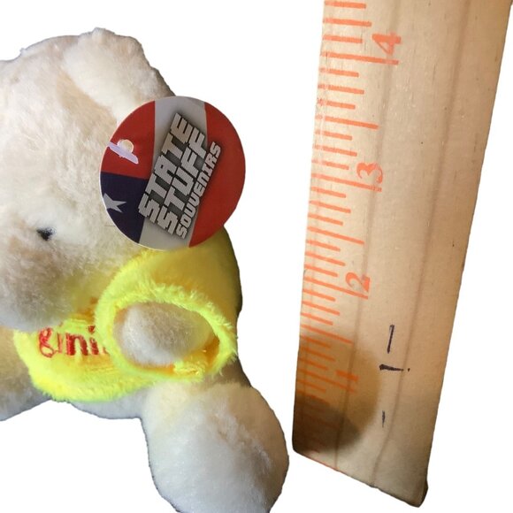 I Love Virginia Cream Teddy Bear Plush Stuffed Animal State Stuff Souvenirs 4" - Picture 2 of 4